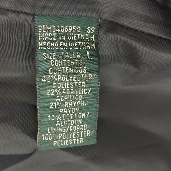 Harve Benard Single Top Button Blazer Womem's L Dark Speckled Gray Lined Classic - Picture 9 of 10